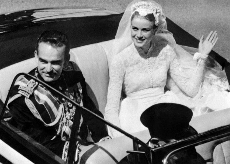 1956: A gown of silk, vintage lace