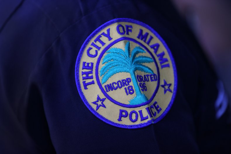 A patch on Miami police officer