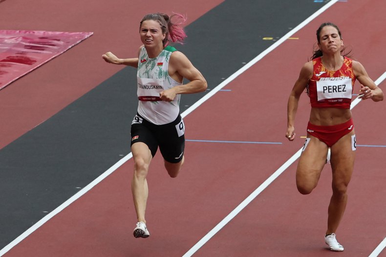 Belarusian sprinter calls for sanctions