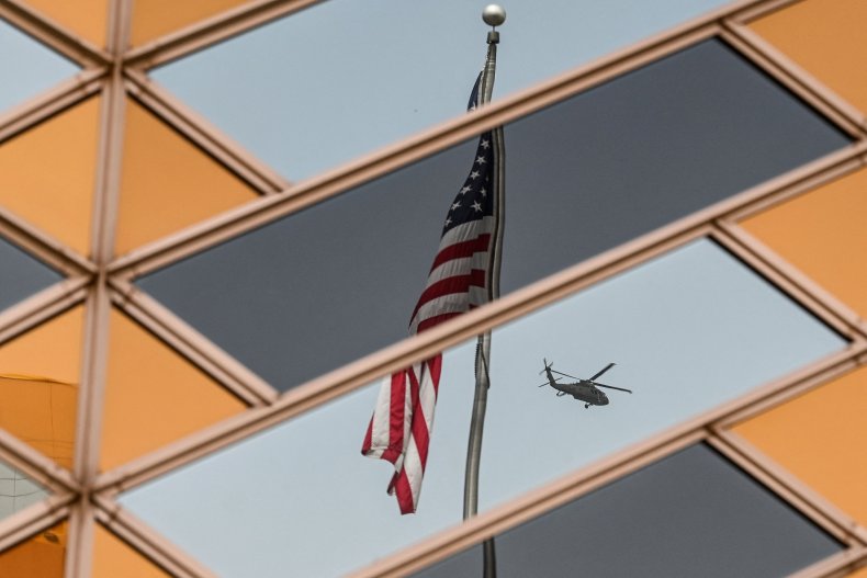 US, flag, helicopter, embassy, Kabul, Afghanistan