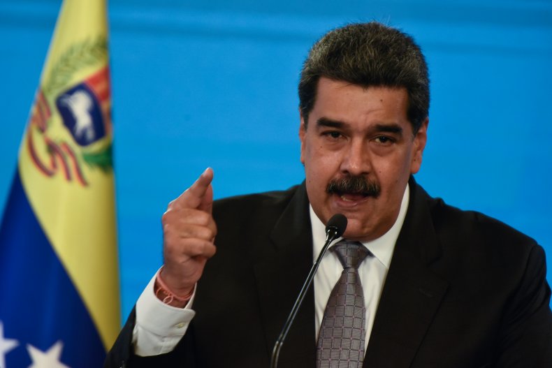 President Nicolás Maduro of Venezuela gestures