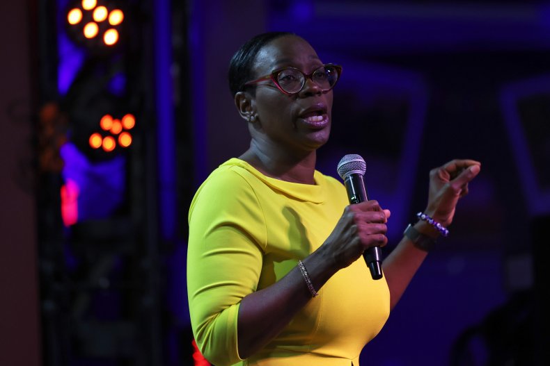 Nina Turner of Ohio delivers her concession speech