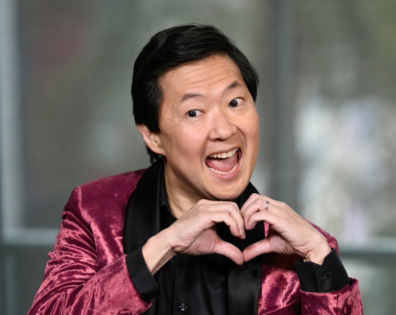 Ken Jeong making heart sign with hands