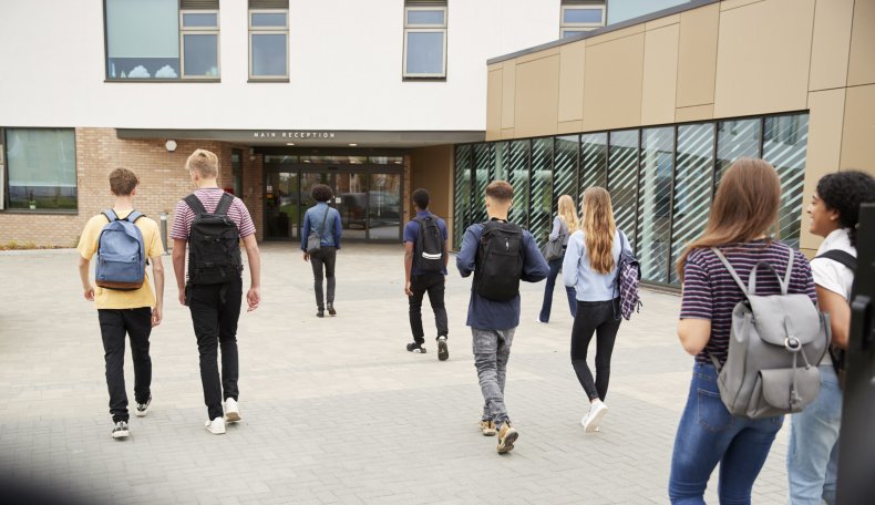 Teenagers entering high school