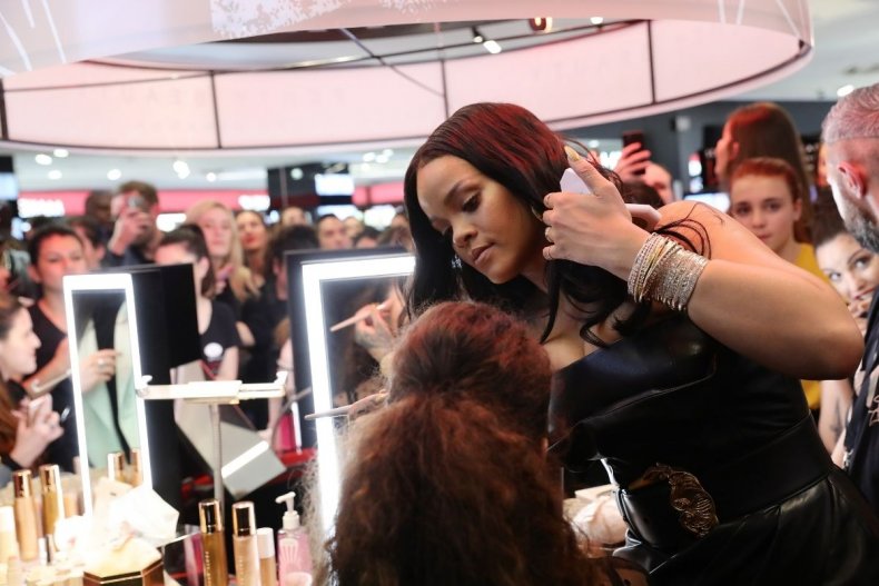 Rihanna at Fenty Beauty event