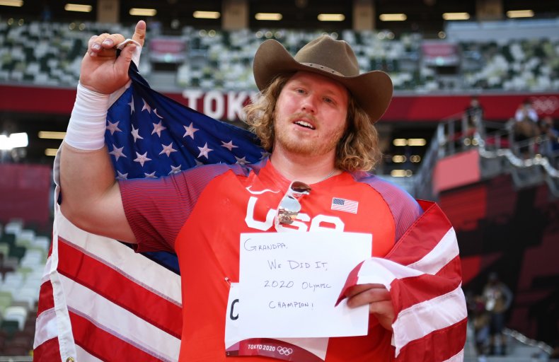 US shot-put star Ryan Crouser.