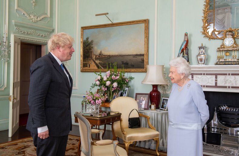 Queen Elizabeth and Boris Johnson