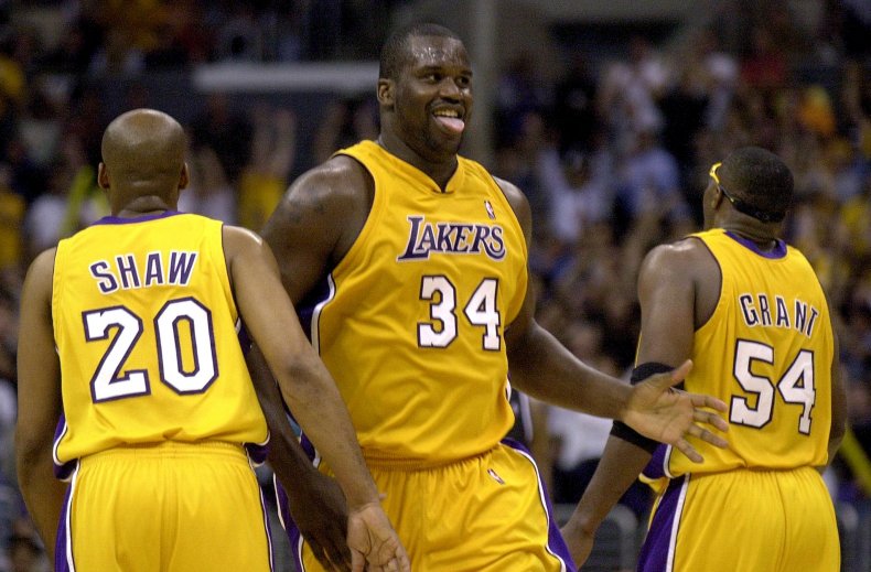 L.A. Lakers player Shaquille O'Neal. 