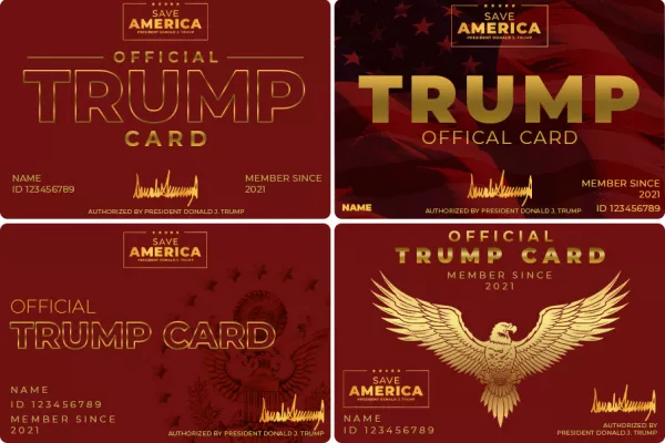 Donald Trump Official Sponsor Cards