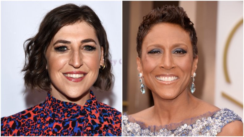 Mayim Bialik and Robin Roberts