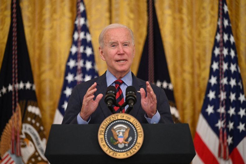 U.S. President Joe Biden speaks about Covid