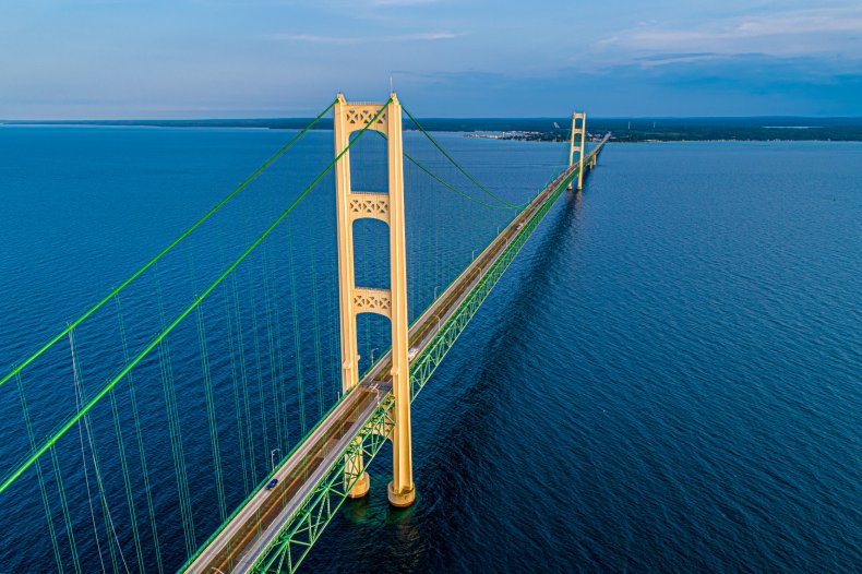 Mackinac Bridge at Golden Hour