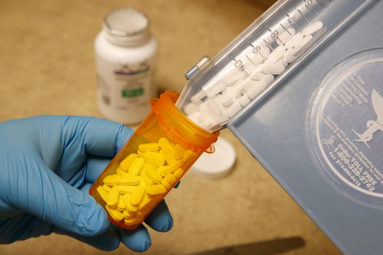 A pharmacy tech with hydroxychloroquine