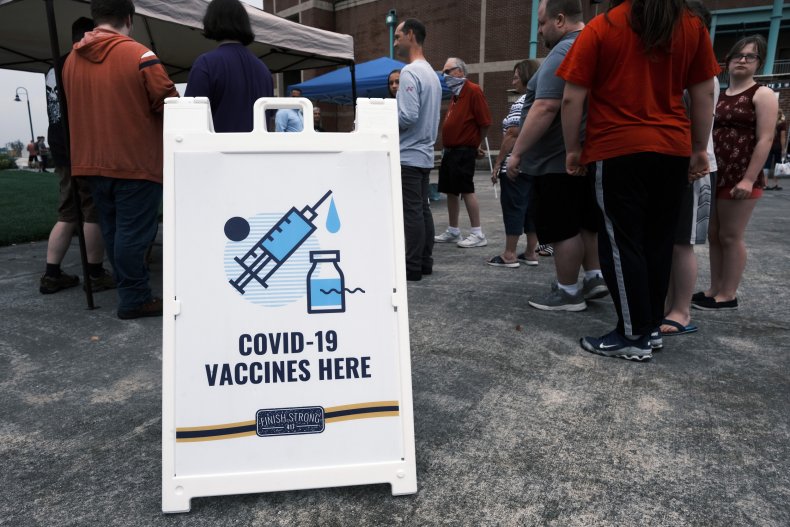 People Wait to Get Vaccinated in Missouri