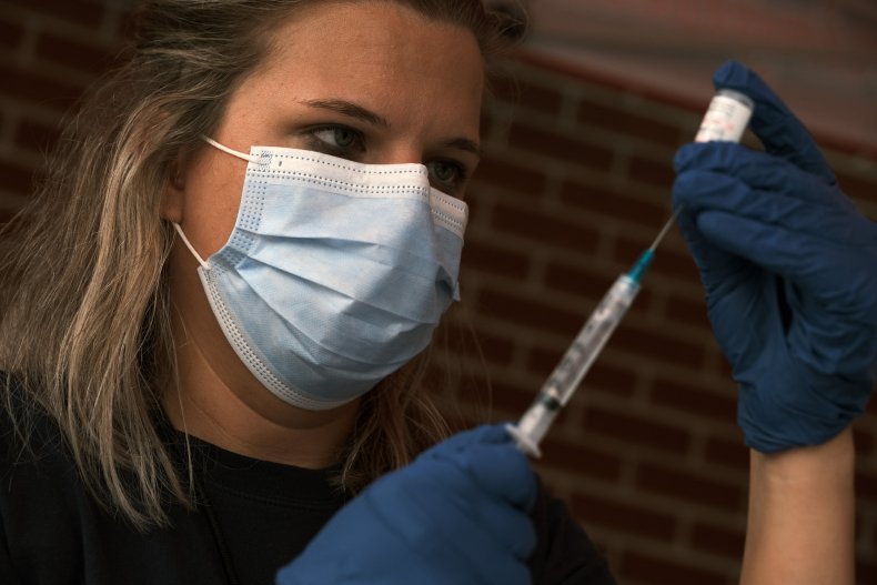 A Nurse Prepares COVID Vaccines in Missouri