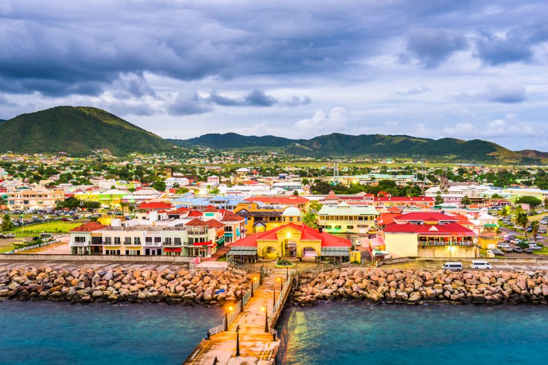 Basseterre in St Kitts and Nevis