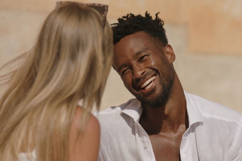 Teddy and Faye in Love Island UK