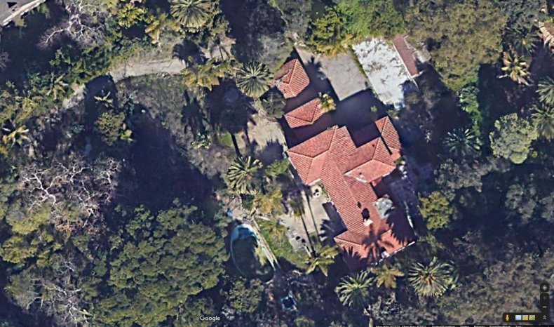 Aerial view of Bin Laden mansion.