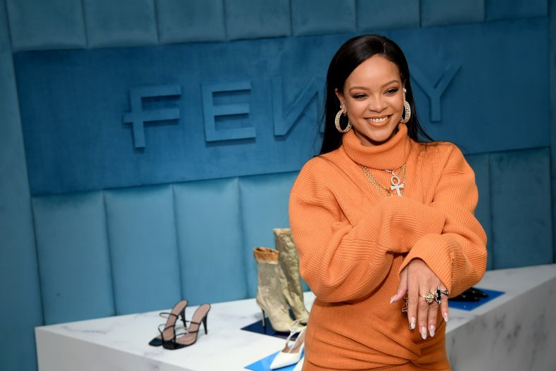 Rihanna at Fenty launch in Bergdorf Goodman