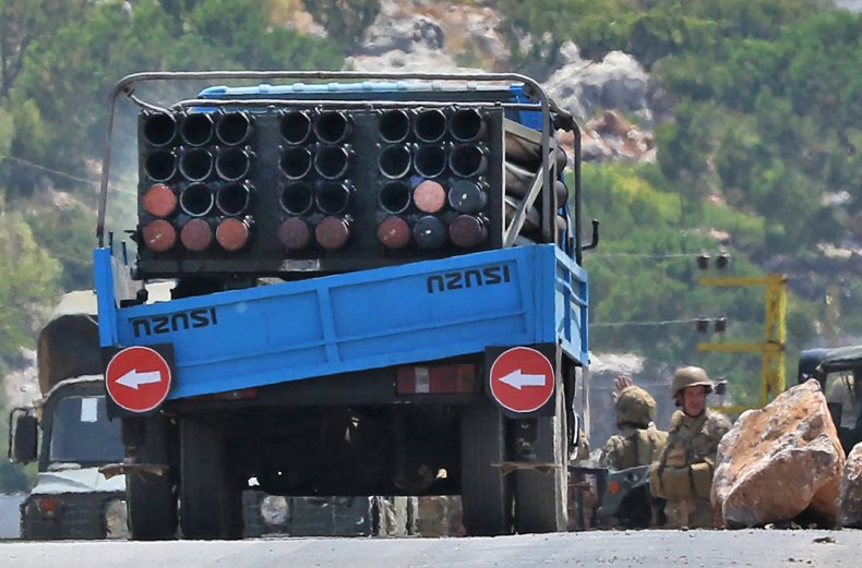 Lebanon, rocket, launcher, truck, Hezbollah, border