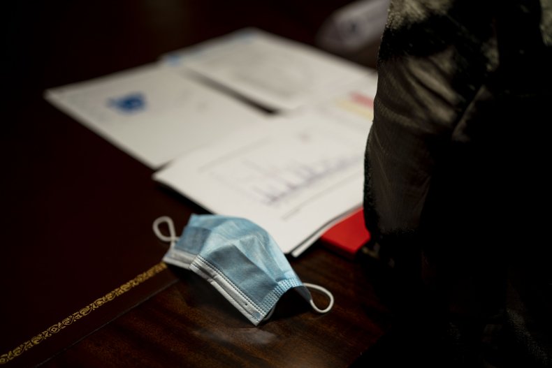 Mask on a Table in White House