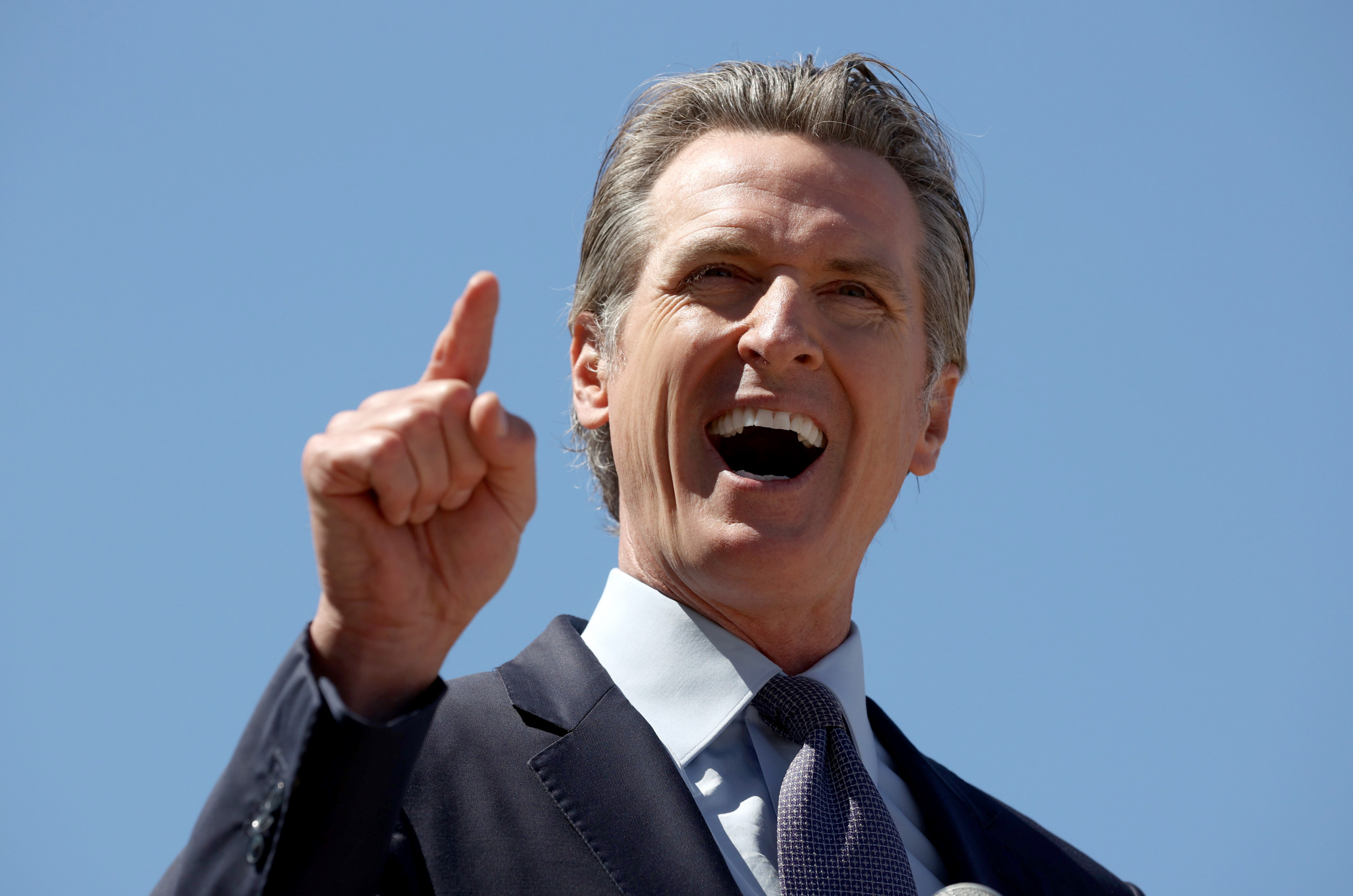 Gavin Newsom Says Recall Frontrunner Larry Elder Doesn't 'Believe in