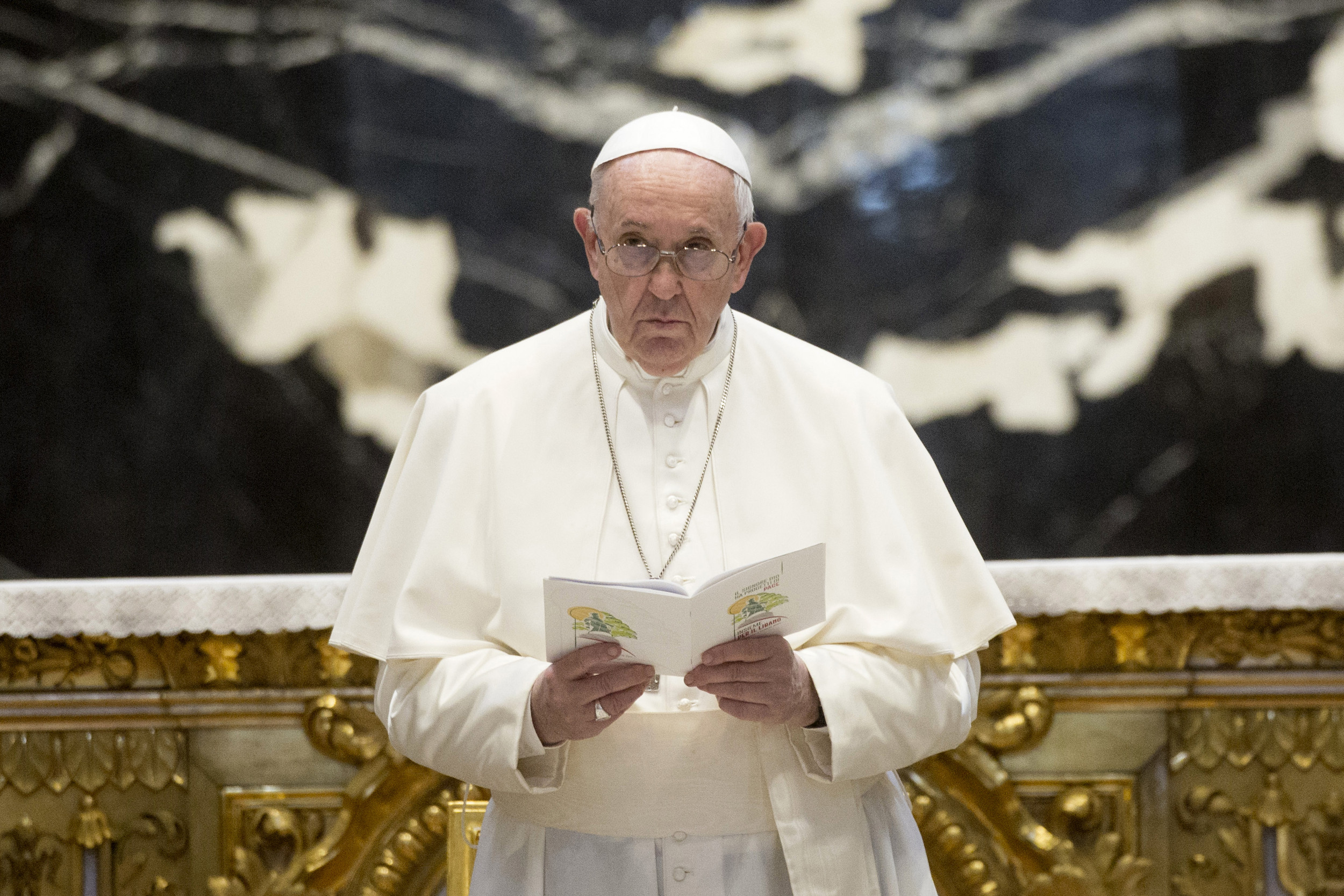 Envelope containing three bullets sent to Pope Francis.