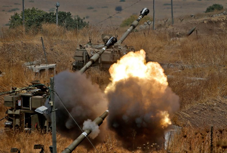 Israeli guns fire towards Lebanon and Hezbollah