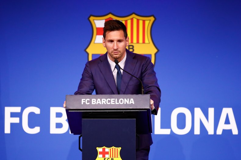 Lionel Messi at his press conference