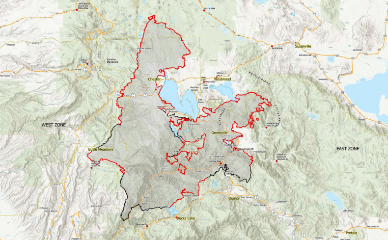 Dixie Fire map