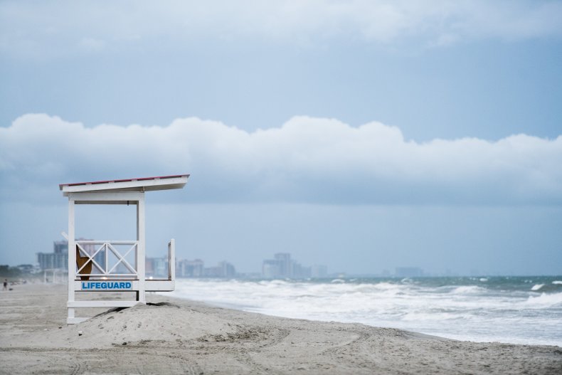 A lifeguard hut at Myrtle Beach, SC.