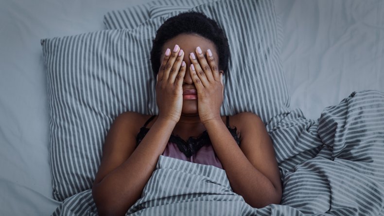 Woman struggles to sleep
