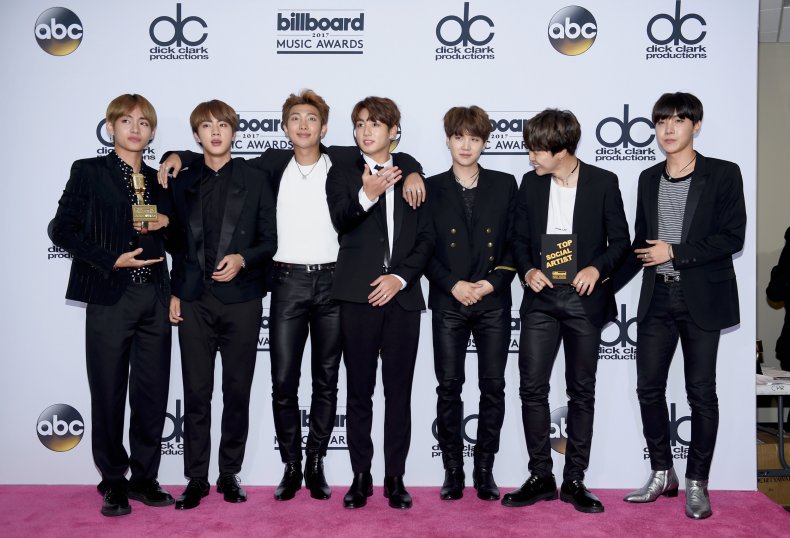 BTS at the 2017 Billboard Music Awards.