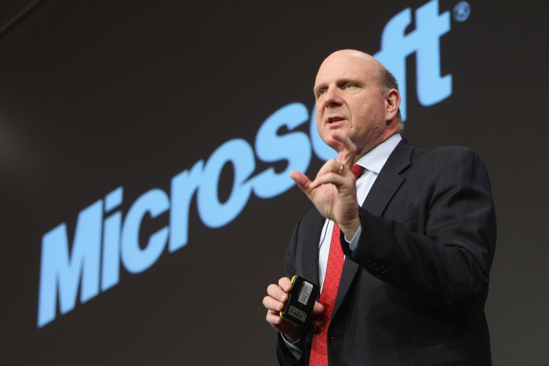 Steve Ballmer at Microsoft press conference