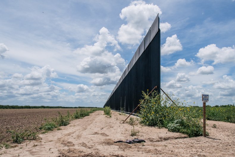 Texas border wall section