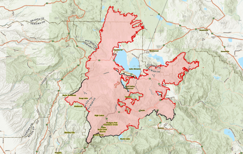 Dixie Fire map