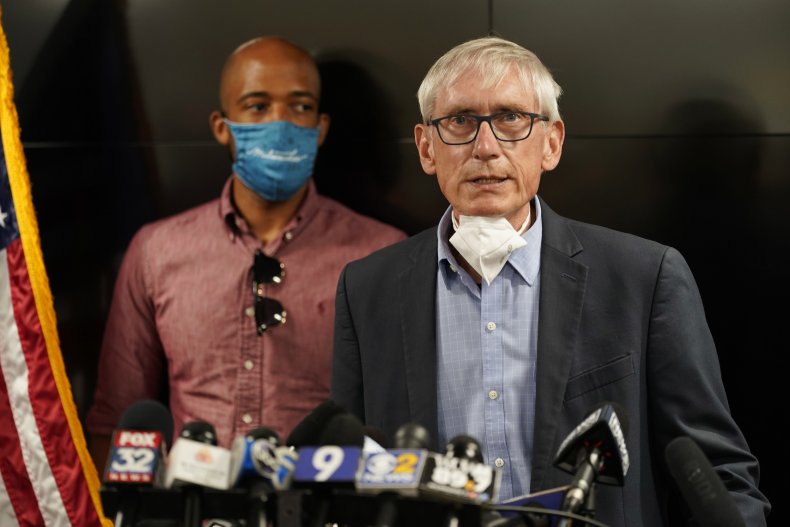 Evers speaks during press conference