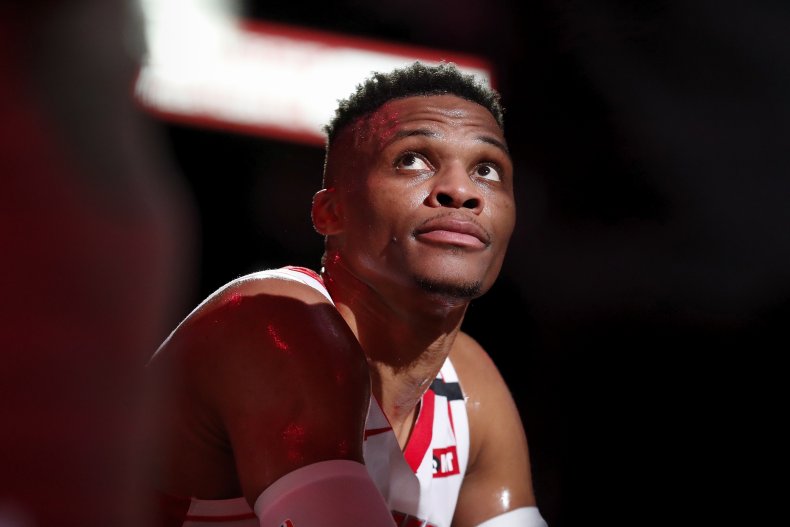 Russell Westbrook playing for Houston Rockets