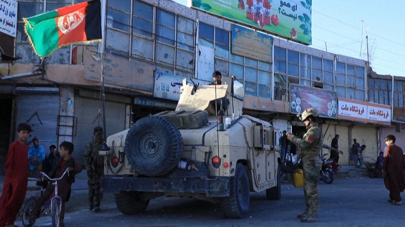 Afghanistan army vehicle patrols Herat