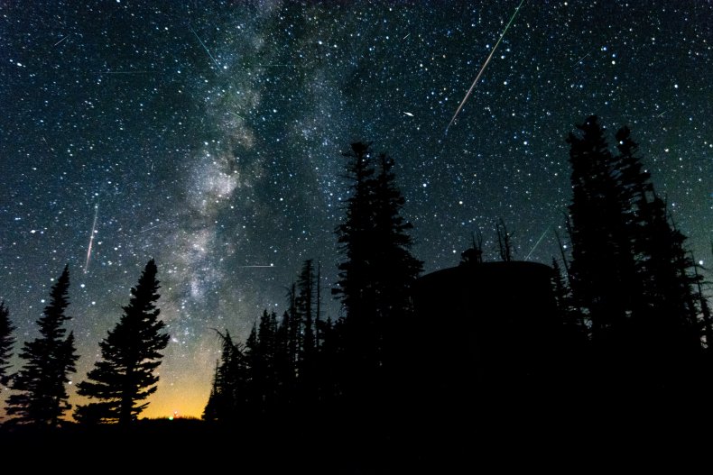 The Perseid meteor shower above Utah