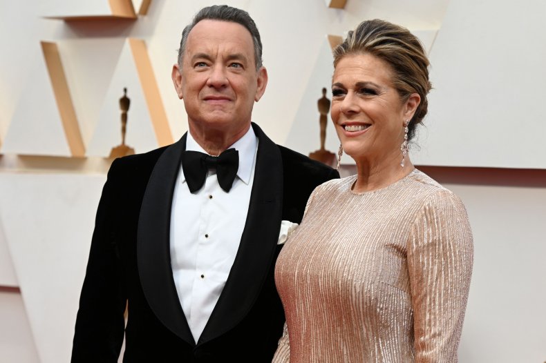 Tom Hanks, Rita Wilson at the Oscars.