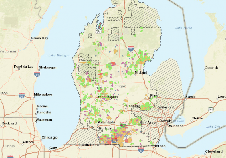 Michigan power outage map