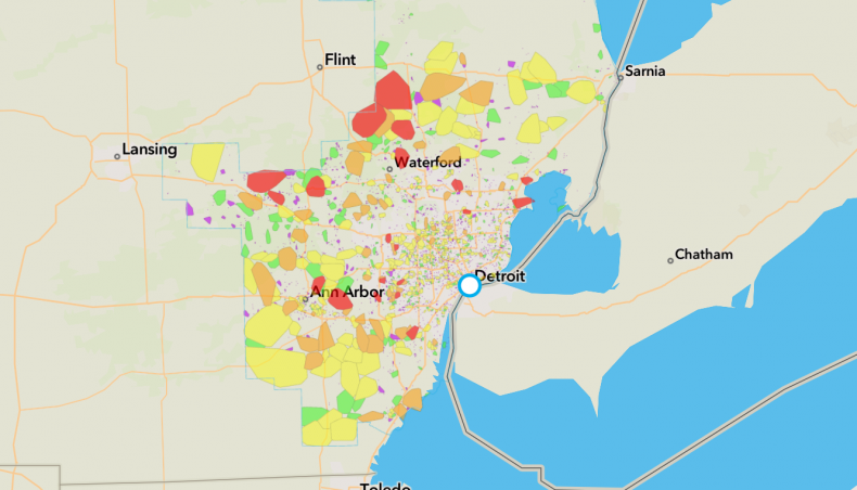 DTE Energy power outage map