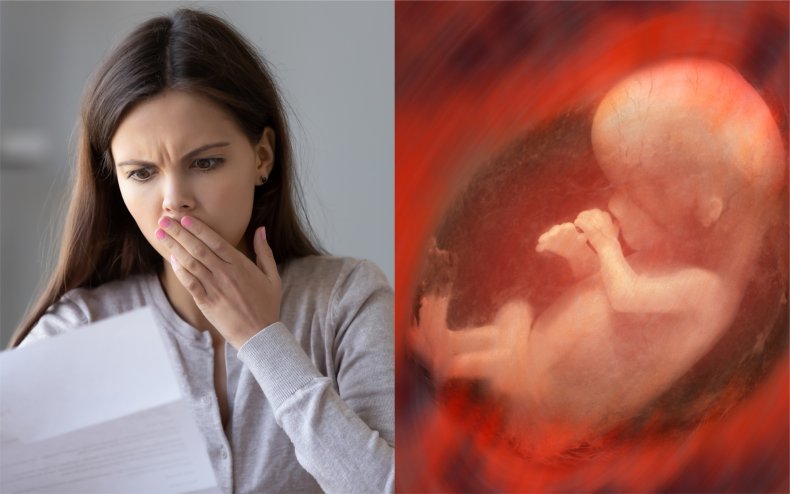 A woman reading and a fetus.