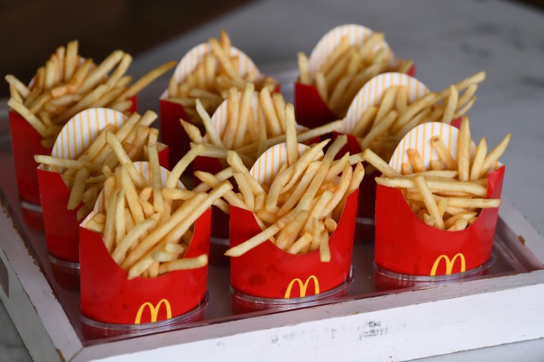 McDonald's fries in containers