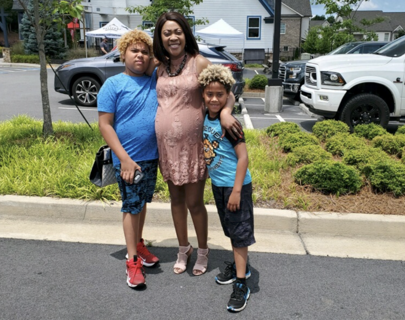 Doreen with children