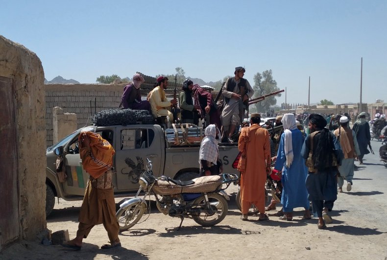 Taliban Fighters Patrol in Afghanistan