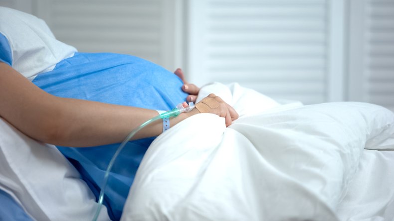 pregnant woman hospital, stock, getty