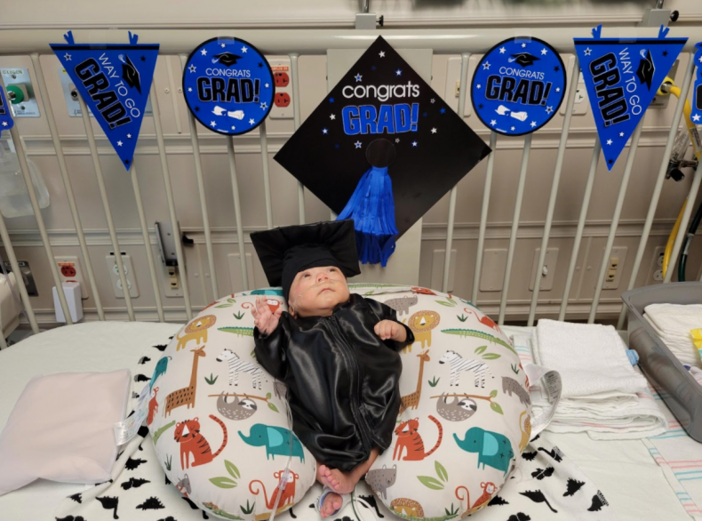 Baby graduation in hopsital