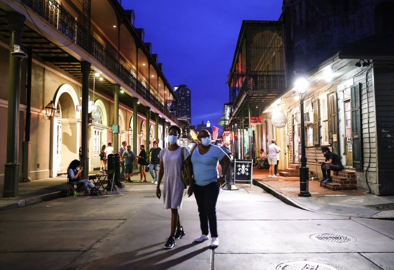 People Wear Masks in New Orleans